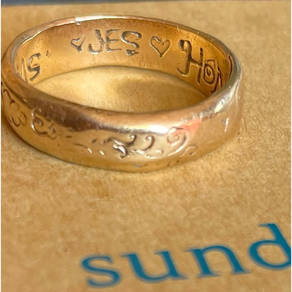 JES MAHARRY Sundance Catalog 14K Gold Ring RETIRED/RARE! “Honor your dreams” 9.5